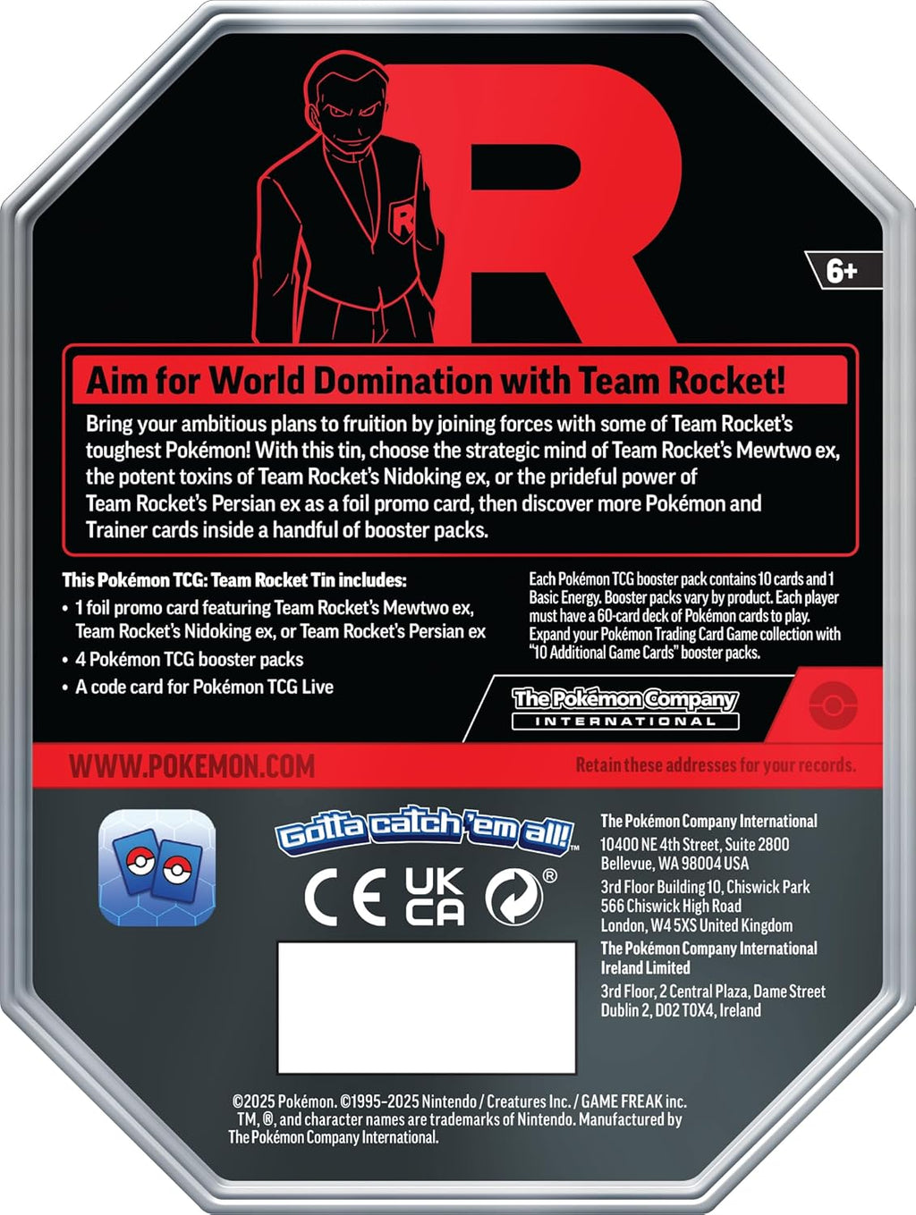 Pokémon TCG - Team Rocket Tin - Nidoking ex